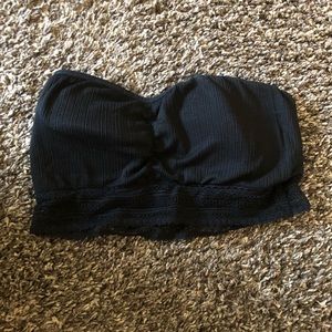 black bandeau bra